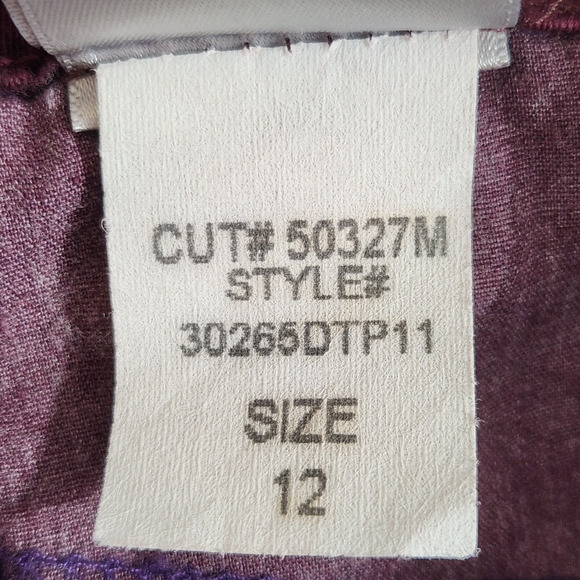 Not Your Daughters Jeans Size 12 Purple Black Snake Print Skinny Stretch - Picture 6 of 9